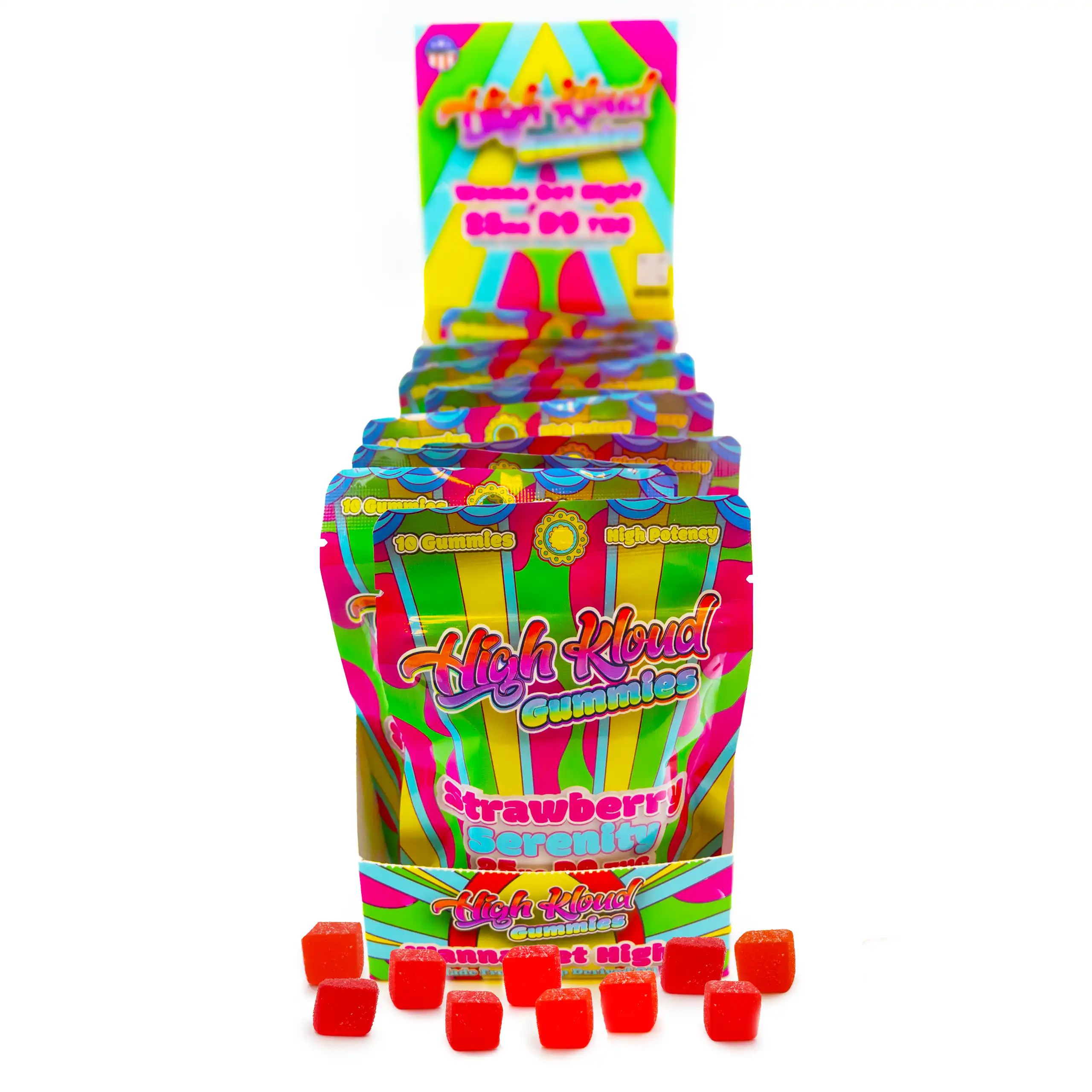 High-Kloud-Strawberry-Serenity-10pack-10ct-gummies